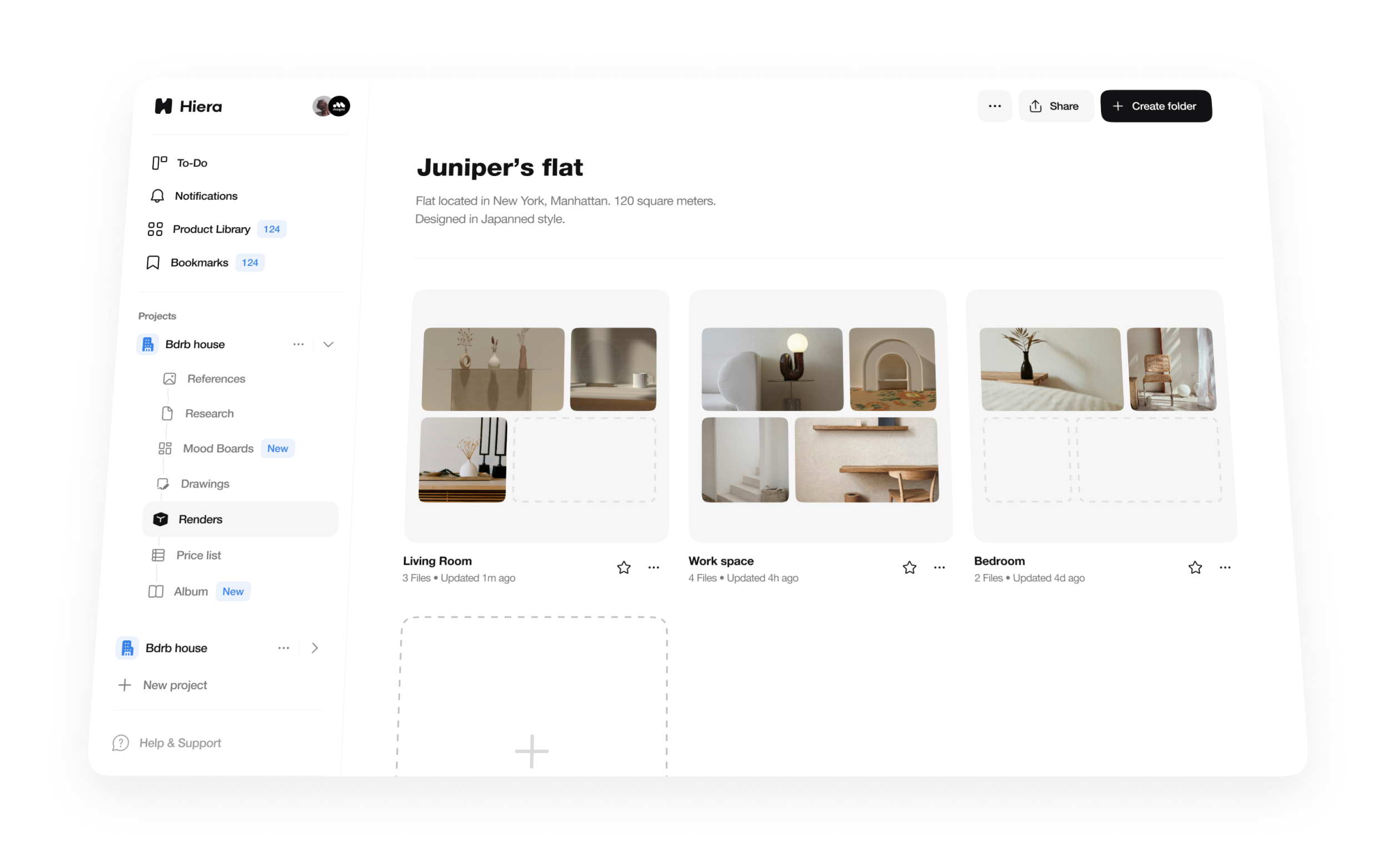 Renders Page